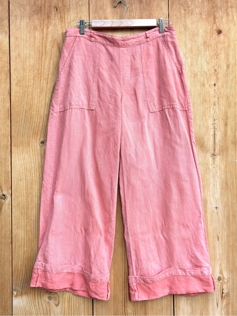 Calypso St. Barth Wide Leg Linen Blend Pants Dz Medium